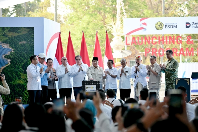 Peresmian dan groundbreaking program PLTS 100 GW di Gilimanuk, Bali, Selasa (25/8/2025) oleh Presiden Prabowo. Sumber: KESDM