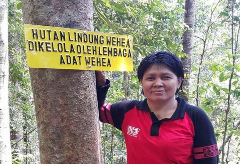 Yuliana Wetuq, perempuan Dayak Wehea mengabdikan waktunya untuk menjaga hutan lindung Wehea di Desa Nehas Liah Bing, Muara Wahau, Kutai Timur, Kalimantan Timur. Mulai dari patroli hutan hingga mengurus lembaga adat. Dok Yuli Wetuq